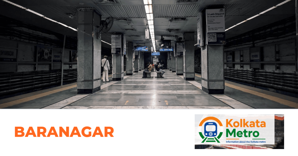 Baranagar station on the Blue Line, Kolkata Metro