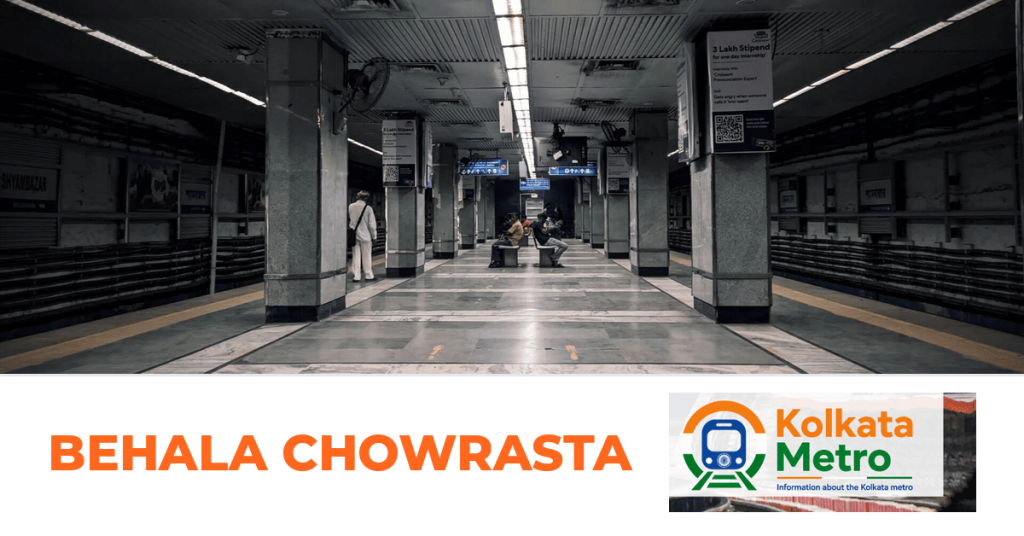 Behala Chowrasta station on the Purple Line, Kolkata Metro
