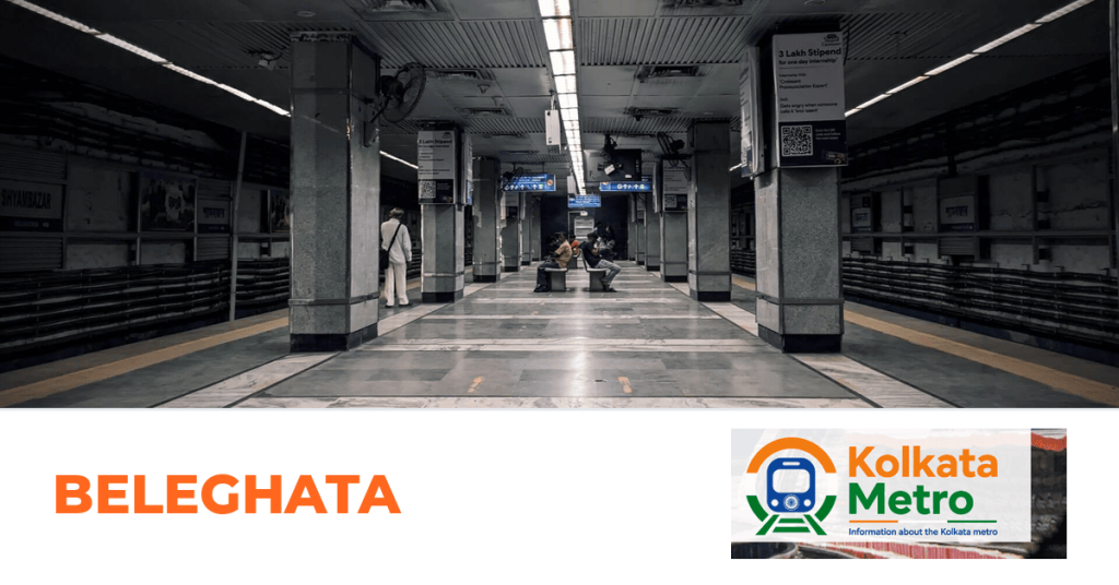 Beleghata station on the Orange Line, Kolkata Metro