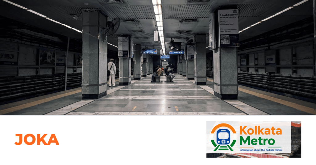 Joka station on the Purple Line, Kolkata Metro