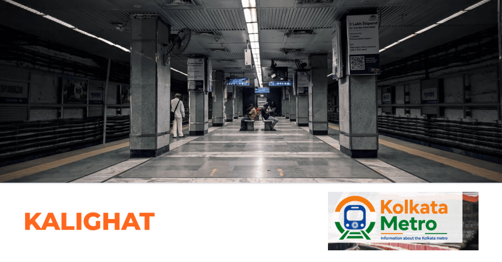 Kalighat station on the Blue Line, Kolkata Metro