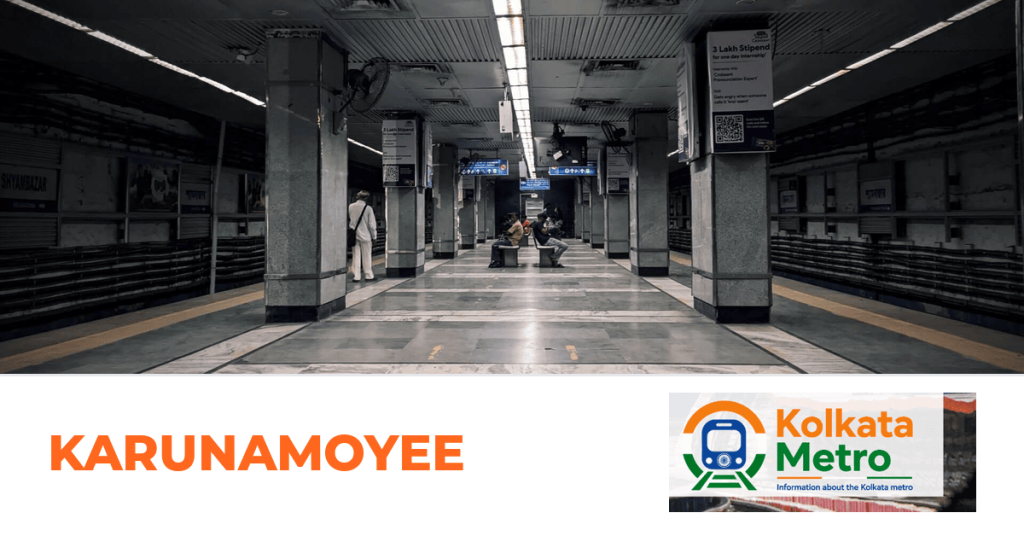 Karunamoyee station on the Green Line, Kolkata Metro