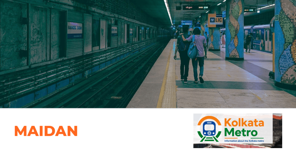 Maidan station on the Blue Line, Kolkata Metro