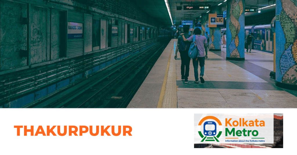 Thakurpukur station on the Purple Line, Kolkata Metro